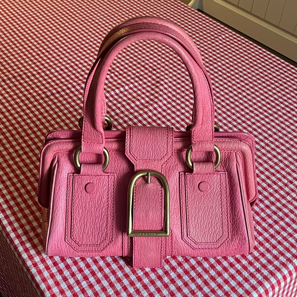 Vintage Celine Ella Handbag - Pink Leather